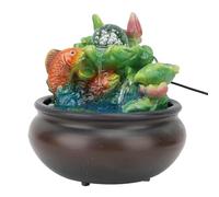 Riuulity Mini Fontaine Cascade de Table, Ornement Artisanal avec Lumières LED pour la Décoration de la Maison, du Salon et de la Chambre à Coucher