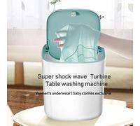 Riuulity Mini Machine à Laver Portable Ultrasonique Turbo, Désinfection par Ondes de Choc, Lavage des Sous-Vêtements pour Femmes, Vêtements Exclusifs pour bébé, 45 DB, Silencieuse pour le Camping,