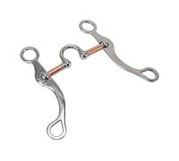 Riuulity Mors de Filet de Cheval en Acier Inoxydable, Mors de Bâillon avec Anneau Ample pour L'entraînement à L'équitation, Course à la Ferme, Contrôle Confortable