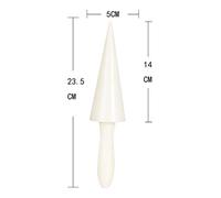 Riuulity Moule à Cornet de Crème Glacée Durable, 9.25 Pouces, en Corne de Crème ABS pour Décorateurs de Gâteaux (WHITE)