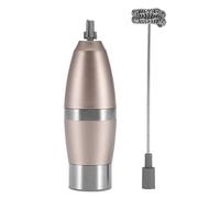 Riuulity Mousseur à Lait électrique en Acier Inoxydable, Machine à Mousse Portative Grande Vitesse pour Cappuccinos, Lait de Coco, Cuisine, or