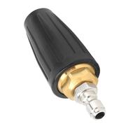 Riuulity Nettoyeur Haute Pression, Buse Turbo, Joint, Noyau en Cuivre, Buse de Tuyau Rotatif, en Acier Inoxydable, Céramique, Laiton