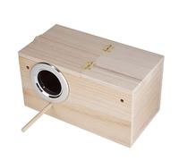 Riuulity Nichoir D'élevage d'oiseaux Durable pour Perroquets, Nichoir en Bois de qualité avec Couvercle Supérieur Facile à Nettoyer, adapté aux Perruches et Plus Encore, Taille 24,5 X 13 X 13 Cm