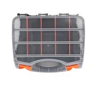 Riuulity Organisateur Poussiéable pour les Pièces Doubles avec des Murs Séparants Amovibles, Conception de Couvercle Transparent, Poignée Portable, Idéal pour Organiser les Pièces à Vis