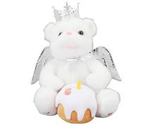 Riuulity Ours en Peluche Chantant Interactif, Jouet en Peluche électrique pour Les Vacances d'anniversaire, Jouet éducatif pour Enfants, Design Mignon pour Le Divertissement (White)