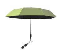 Riuulity Parasol Triple Pliable avec Pince en Métal, Parasol pour Poussette pour bébé avec Protection et Pluie, Ajustement Universel pour Poussettes et Landaus (GREEN)