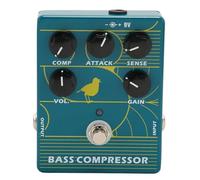 Riuulity Pédale de Compression de Basse, Prise Jack Mono 1/4 Pouces, en Alliage D'aluminium de qualité Supérieure, Scène de Production de Musiciens