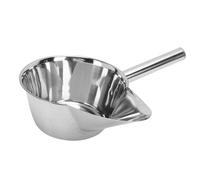 Riuulity Pelle à Frites en Acier Inoxydable, Finition Miroir, Tête Plate Large, Bec en Forme de Bec de Canard, Fabrication Artisanale, Rapide, efficacité Améliorée (main droite)