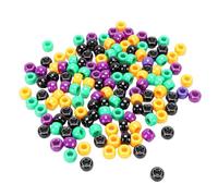 Riuulity Perles de Poney en Plastique 1000 Pièces 6 Mm Multicolore Vert Noir Violet Orange pour Bracelet Collier Fabrication de Bijoux Fournitures Artisanales Bricolage avec Grand Trou (Couleur
