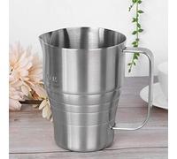 Riuulity Pichet à Mousse de café en Acier Inoxydable, Tasse à Mousse de Lait de 900ml avec Poignée Ergonomique et échelle Interne pour L'art du Latte