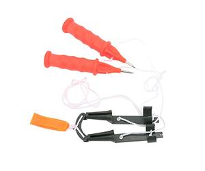 Riuulity Pics à Glace de Sauvetage avec Sifflet d'urgence, Outil de Pêche Compact et Robuste pour Les Amateurs de Pêche sur Glace (Corde Blanche)