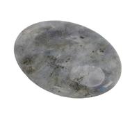 Riuulity Pierre de Palmier en Cristal de 7,5 Cm, Pierre de Cristal Ovale Polie avec Prise en Main Lisse et Confortable pour la Méditation, la Concentration et le Yoga (scintillante)