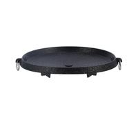 Riuulity Plaque de Barbecue Multifonction, Conception Inclinée pour Une Cuisine Saine, Adaptée aux Restaurants de Barbecue (Poêle à Griller Ronde antiadhésive)