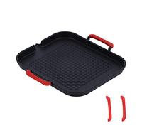 Riuulity Plaque de Barbecue Multifonction, Conception Inclinée pour Une Cuisine Saine, Adaptée aux Restaurants de Barbecue (Plat de Cuisson à Induction Diamant à Double)