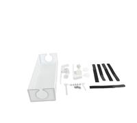 Riuulity Plateau de Gestion des Câbles en Métal sans Poinçon sous Le Bureau avec Coussinets Rembourrés, Ouvertures Rondes pour Un Rangement Spacieux des Câbles au Bureau, 1 Coffret (White)