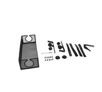 Riuulity Plateau de Gestion des Câbles en Métal sans Poinçon sous Le Bureau avec Coussinets Rembourrés, Ouvertures Rondes pour Un Rangement Spacieux des Câbles au Bureau, 1 Coffret (Black)