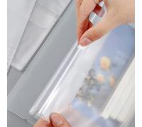 Riuulity Pochettes de Reliure à Fermeture éclair en Plastique A6, 12 Pièces, Durables et Résistantes aux Déchirures pour le Rangement des Voyages au Bureau 7x4.13 Pouces (Sac à fermeture éclair A6)