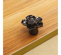 Riuulity Poignée de Porte en Céramique, Tirette en Forme de élégant, pour | Alliage de zinc durable, Installation facile, Parfait pour les armoires, Beau style européen, Convient aux tiroirs