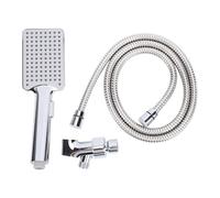 Riuulity Pommeau de Douche Portable, Pommeau de Douche à Main, 2 Réglages de Pression avec Technologie de Buse Surdimensionnée et Injection D'air, Installation Rapide, Pomme de