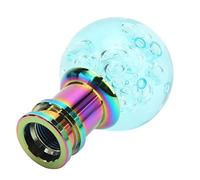 Riuulity Pommeau de Levier de Vitesse en Acrylique Transparent, Style Bulle, Adaptateur M8 M10 M12 pour un Changement de Vitesse Rapide, Mise à Niveau du Confort de Conduite (bleu clair)