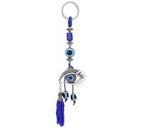 Riuulity Porte-clés en Forme D'oeil Turc Bleu, Porte-clés Multifonctionnel en Métal pour de Bons Cadeaux, Décoration Portable, avec un Savoir-faire Exquis, Compact et