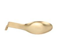 Riuulity Porte-cuillère et Louche en Acier Inoxydable, Finition Lisse, Résistant à la Chaleur, Repose-ustensile Multifonctionnel pour Spatule de Cuisine, Organisateur de Louche (GOLD)