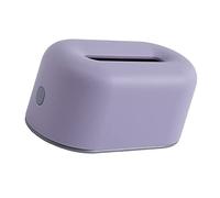 Riuulity Porte-Mouchoirs en Plastique de Fabrication Soignée avec Couvercle sécurisé, Taille Compacte, Idéal pour Le Bureau et Le Salon, Boîte de Rangement de Mouchoirs Nordic Ins (Violet Clair)