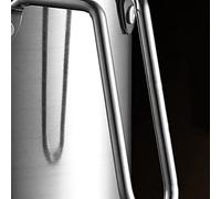 Riuulity Pot de Filtre à Huile en Acier Inoxydable, Crépine à Graisse à Mailles Fines de Grande capacité avec Couvercle et Plateau, pour la Réutilisation de (1. Ali (410) La vraie médecine Poignée