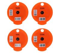 Riuulity Pousse de café Réutilisable, Capsule de café Rechargeable avec 4 Couvercles Oranges Brouss de Brosse pour Machines PP PP PP en Acier Inoxydable Mesh