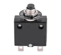 Riuulity Protecteur de Surcharge à Réinitialisation Manuelle, Disjoncteur Compact et Durable 8A pour L'industrie Automobile, Plastique Noir (30A)