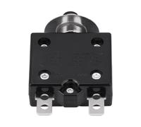 Riuulity Protecteur de Surcharge à Réinitialisation Manuelle, Disjoncteur Compact et Durable 8A pour L'industrie Automobile, Plastique Noir (20A)