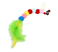 Riuulity Recharge de Baguette Interactive pour Chat, Accessoire de Jouet Chenille en Peluche Douce avec Accessoires Détachables pour Chats D'intérieur, Chatons, Jeu de Poursuite