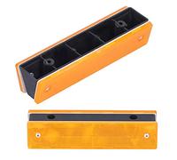 Riuulity Réflecteur de Route Rectangulaire, Signe Réfléchissant de Couleur Vive, 2 Pièces pour Les Installations de sécurité Routière, Réflecteur env. 18x5x4cm (Double Jaune)