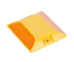 Riuulity Réflecteurs de Route en Plastique Jaune, Doublure Réfléchissante de Haute qualité, Idéal pour Le Marqueur Réfléchissant de visibilité pour Allée, Rue, Parking, Durable et