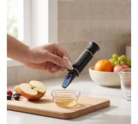 Riuulity Réfractomètre Portatif ATC, Testeur de Glycol et Antigel avec Compensation Automatique de Température, pour Mesure de Concentration D'électrolyte de Batterie, Liquide de