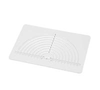 Riuulity Règle de Couture en Acrylique avec Demi-cercle pour le Quilting, Pliée en Deux, Idéale pour Découper des Cercles et Réaliser des Mesures de Couture et de Quilting.