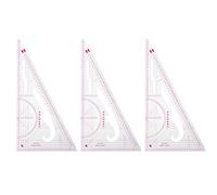 Riuulity Règle de Couture Pliable pour Vêtements, Règle en Plastique de Haute qualité pour la Conception de Vêtements | Outil de Coupe Manuel Parfait pour la Coupe de | 3 Pièces