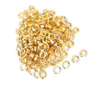 Riuulity Rivets à œillets Double Face en Laiton pour Bricolage, Sac de Vêtements, Artisanat 100 Pièces 6 Mm or Argent Bronze Couleur Pistolet 6 Mm 100 Ensembles pour Ceintures de Chaussures en Cuir