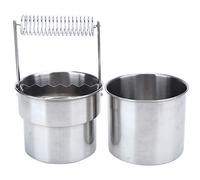 Riuulity Rondelle de Brosse de Filtration Double Couche Nettoyeur de Brosse Portable en Acier Inoxydable pour Croquis, Conception Suspendue pour Outil de Peinture, Idéal pour les Artistes