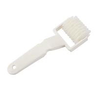Riuulity Rouleau à Pâte à Gaufrer, Outil de Boulangerie Ergonomique pour les Amateurs de Cuisine, ABS Blanc 4.5 * 7 * 19cm