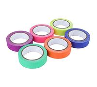 Riuulity Ruban Adhésif Fluorescent, 6 Pièces, Ruban Lumineux coloré à Haute viscosité pour Spectacle sur Scène, Avertissements à Domicile, Tissu en Coton UV 15mm 5m