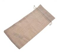 Riuulity Sac à Vin en Lin de qualité Supérieure, Housse Décorative avec Cordon de Serrage à Poche Unique pour les Occasions Importantes, 12 Pièces (Beige)