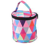 Riuulity Sac de Rangement de Fil Rond Multicolore pour Outils, Pull en Laine, Crochet, Petites Boules, Support pour Débutants ou Tisserands Professionnels, Matériau