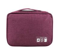 Riuulity Sac de Rangement Durable en Polyester et Nylon avec Grilles pour Un Accès Facile aux Gadgets pour Le Stockage des écouteurs de Banque d'alimentation Bleu 9,64 * 7,08 * 3,93 Pouces (Purple)