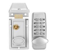 Riuulity Serrure de Porte à Mot de Passe Numérique, Entrée sans clé, Bouton-poussoir étanche, Mini Serrure Mécanique pour Portes en Bois, Alliage de Zinc, 100% Neuf