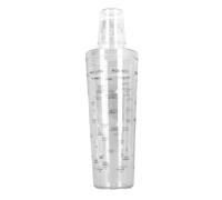 Riuulity Shaker à Cocktail Transparent Résistant aux Chutes, Mélangeur à Vin avec Balance, Matériau Transparent PC, Couvercle de 2 Verres à Mélanger, pour Bar Restaurant (700ML)