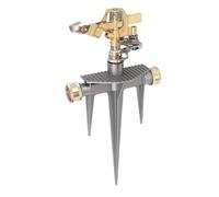 Riuulity Sprinkler de Jardin en Rotation, Buse en Laiton de Base en Aluminium à 360 ° Couverture d'angle de Pulvérisation Réglable Anneau Métal avec Une Vis Diffuseur