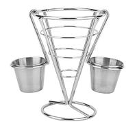 Riuulity Support à Frites, Cône de Buffet, Présentoir de Collations, Joli Support de Paniers à Frites pour Camion de Nourriture, événement de Carnaval (2 tasses)