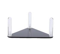 Riuulity Support de Ballon en Acrylique, Présentoir de Football, Basket-Ball, Volley-Ball, avec Entretoises en Acier Inoxydable, pour Cadeaux de Bureau et de Maison (Black)