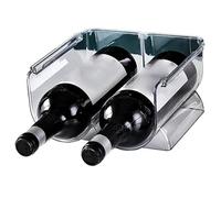 Riuulity Support de Casier à Vin Stable pour Un Affichage Facile dans Le Réfrigérateur du Bar café du Restaurant en Plastique Transparent (Transparent)